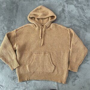 American Eagle Chunky Knit Hooded Front Pouch Sweater SMALL